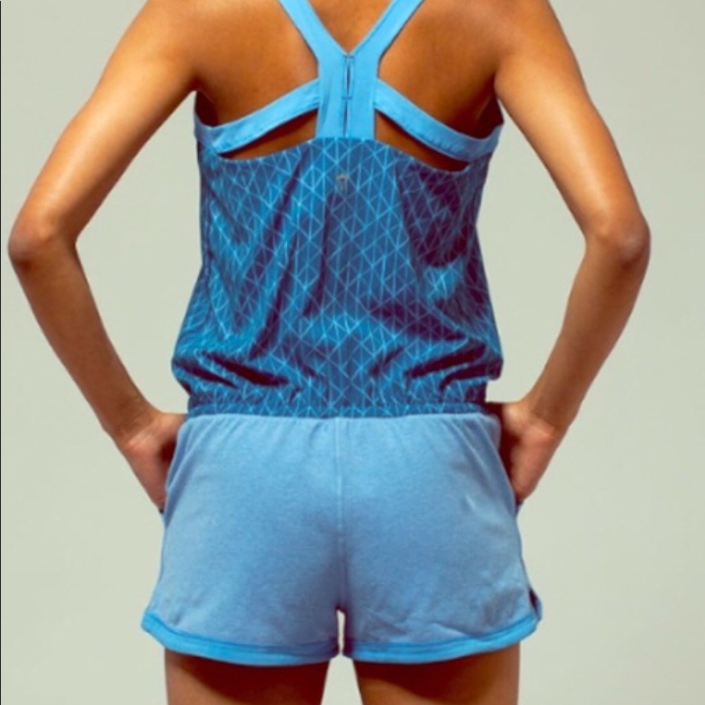 IVIVVA lululemon BLUE TIE WAIST ROMPER size 12